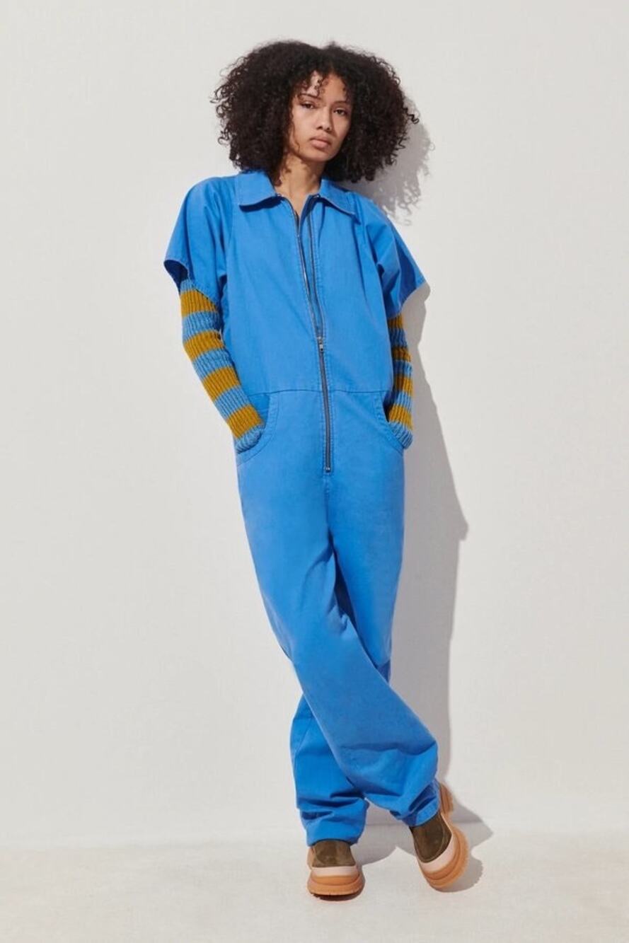 Rachel Comey Barris Jumpsuit Blue Chino Twill Size 4 NWT